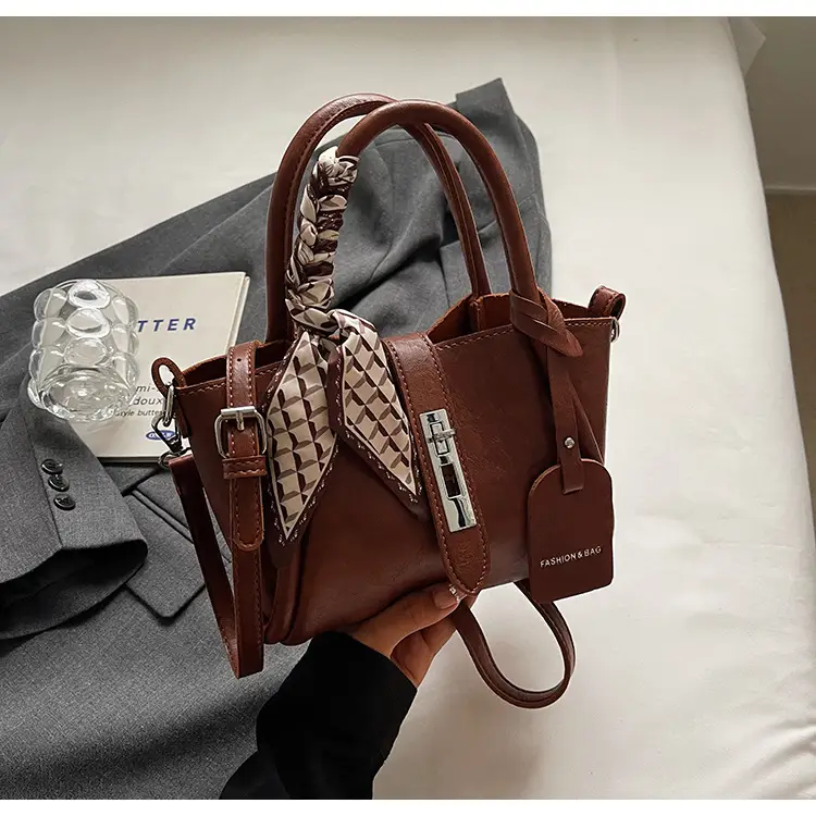 Black Western Style Shoulder Bag with Crossbody Strap — feature 26