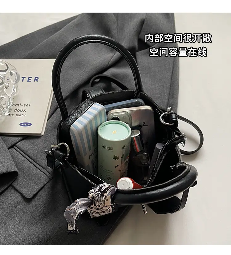 Black Western Style Shoulder Bag with Crossbody Strap — feature 7