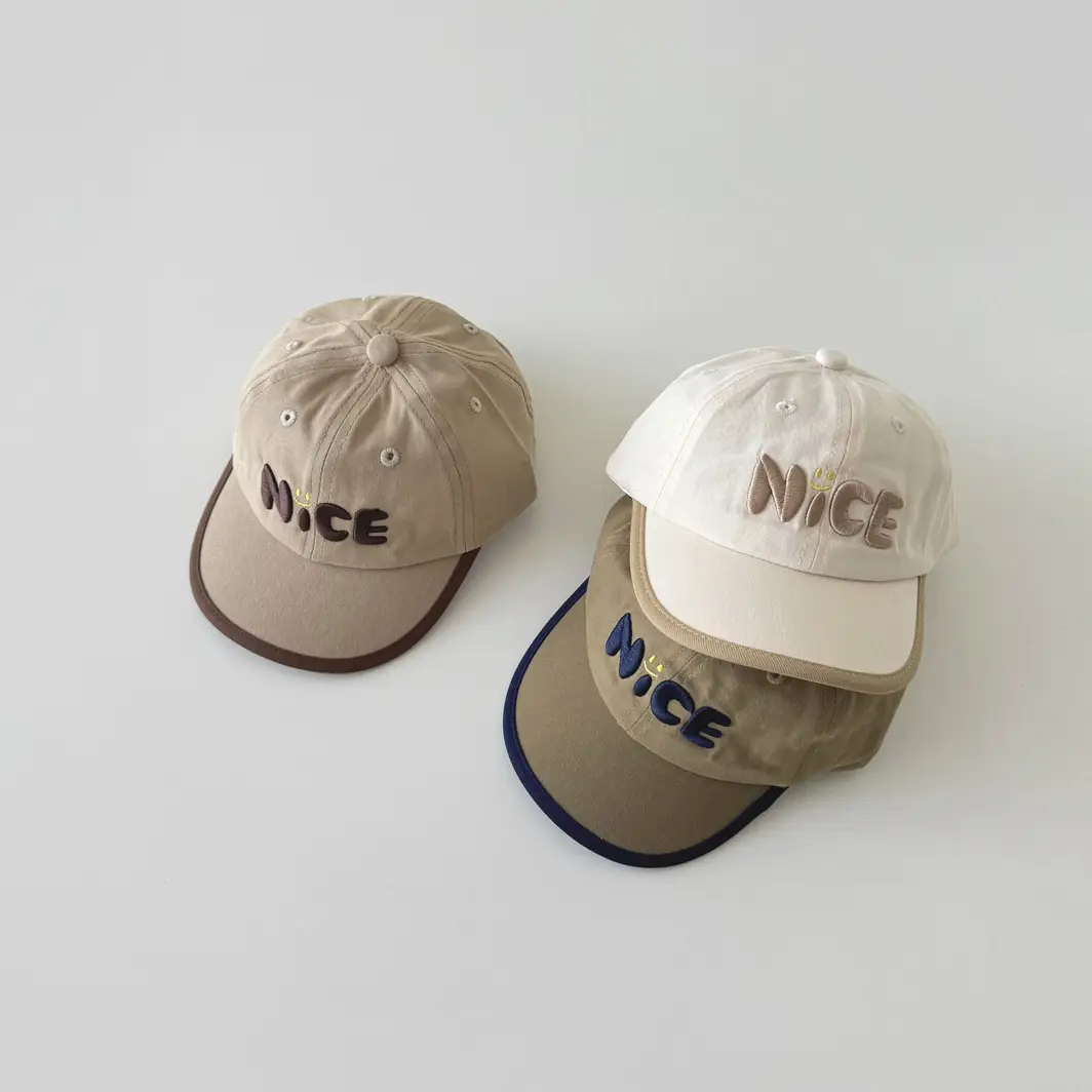Yipan Korean Children's Beige Baseball Cap 2025 Spring Autumn - Image 6