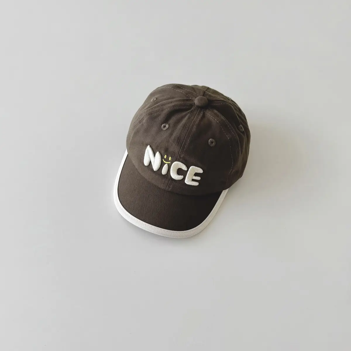 Yipan Korean Children's Beige Baseball Cap 2025 Spring Autumn - Image 4
