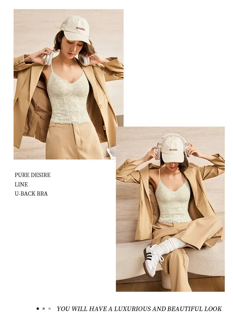 Warm Long Eyelash Back Sling V-Neck Top — feature 22