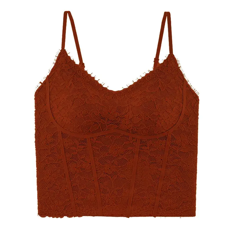Warm Long Eyelash Back Sling V-Neck Top - Image 3