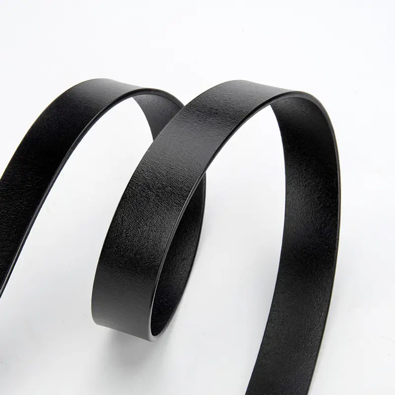 Black Leather Belt with Square Buckle for Women