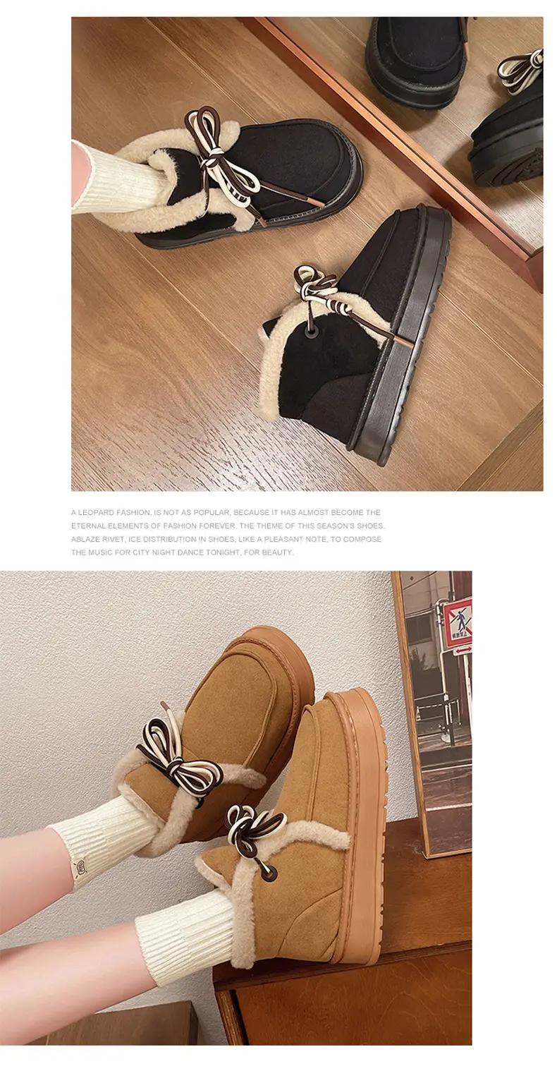 Nanbo Wan Snow Boots Women's Winter Cyber Celebrity Ins Warm Indoor EVA Thick Sole Increased fleece-lined Thick Cotton Shoes for Outer Wear — feature 11