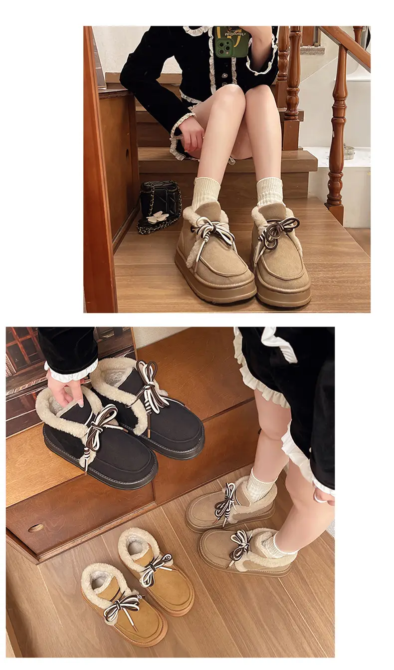 Nanbo Wan Snow Boots Women's Winter Cyber Celebrity Ins Warm Indoor EVA Thick Sole Increased fleece-lined Thick Cotton Shoes for Outer Wear — feature 13