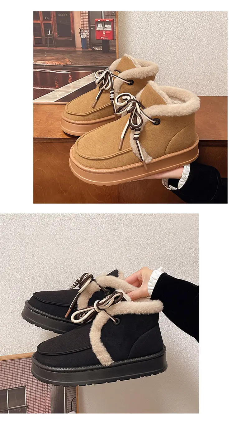 Nanbo Wan Snow Boots Women's Winter Cyber Celebrity Ins Warm Indoor EVA Thick Sole Increased fleece-lined Thick Cotton Shoes for Outer Wear — feature 6