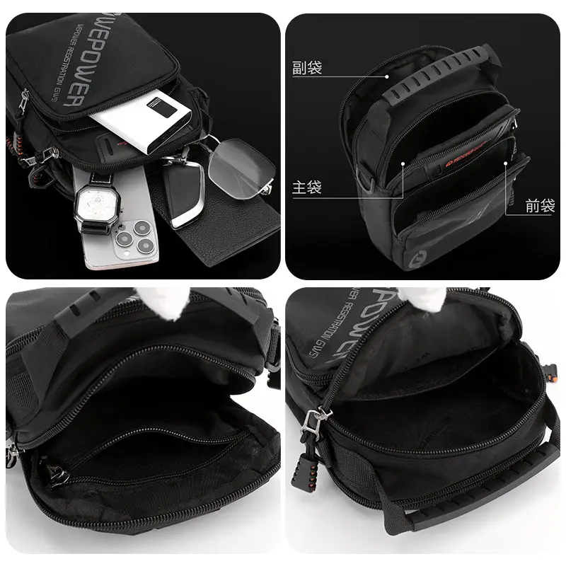 WEPOWER New Crossbody Bag Large Capacity Black - Image 8