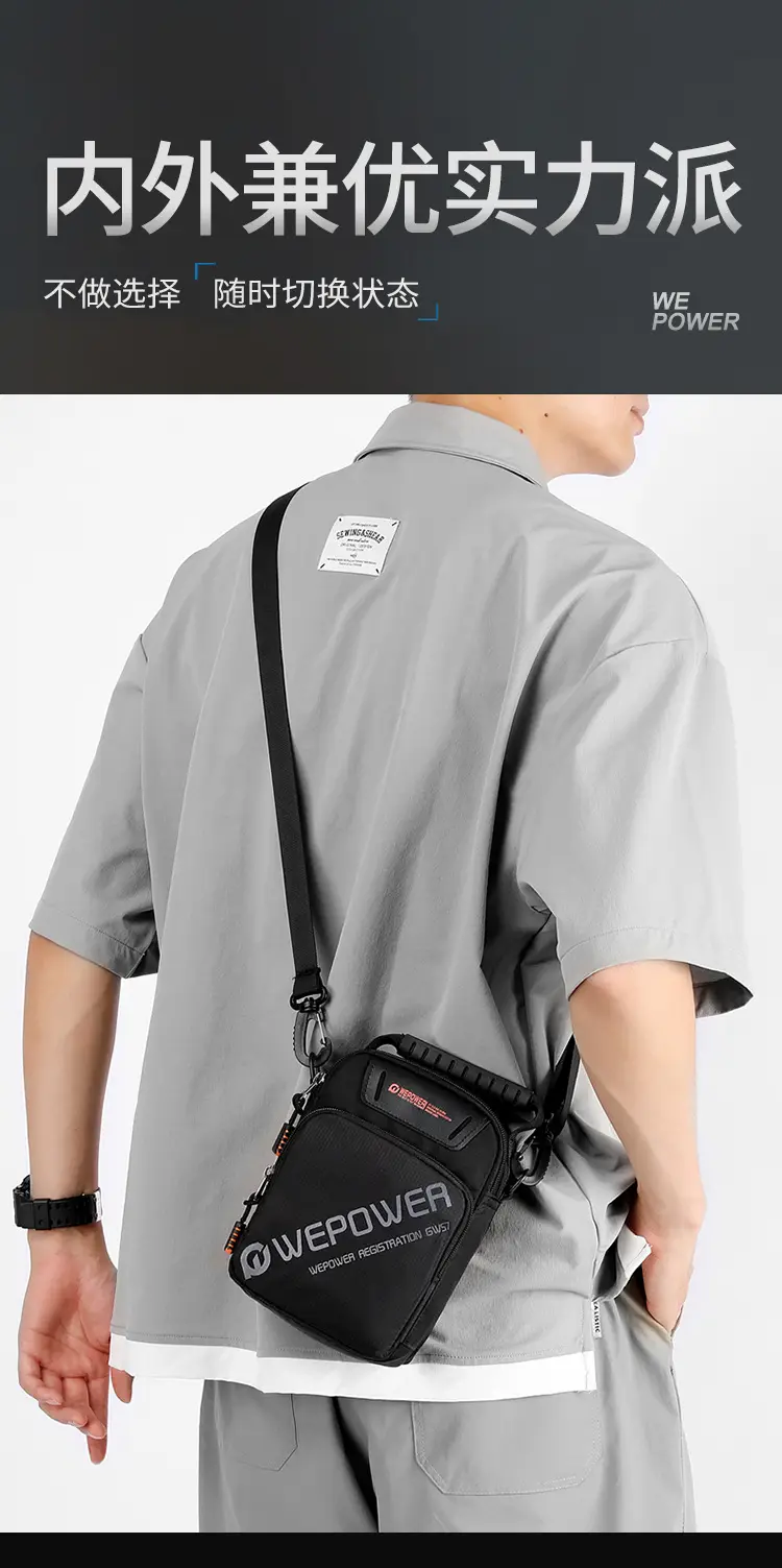 WEPOWER New Crossbody Bag Large Capacity Black — feature 2