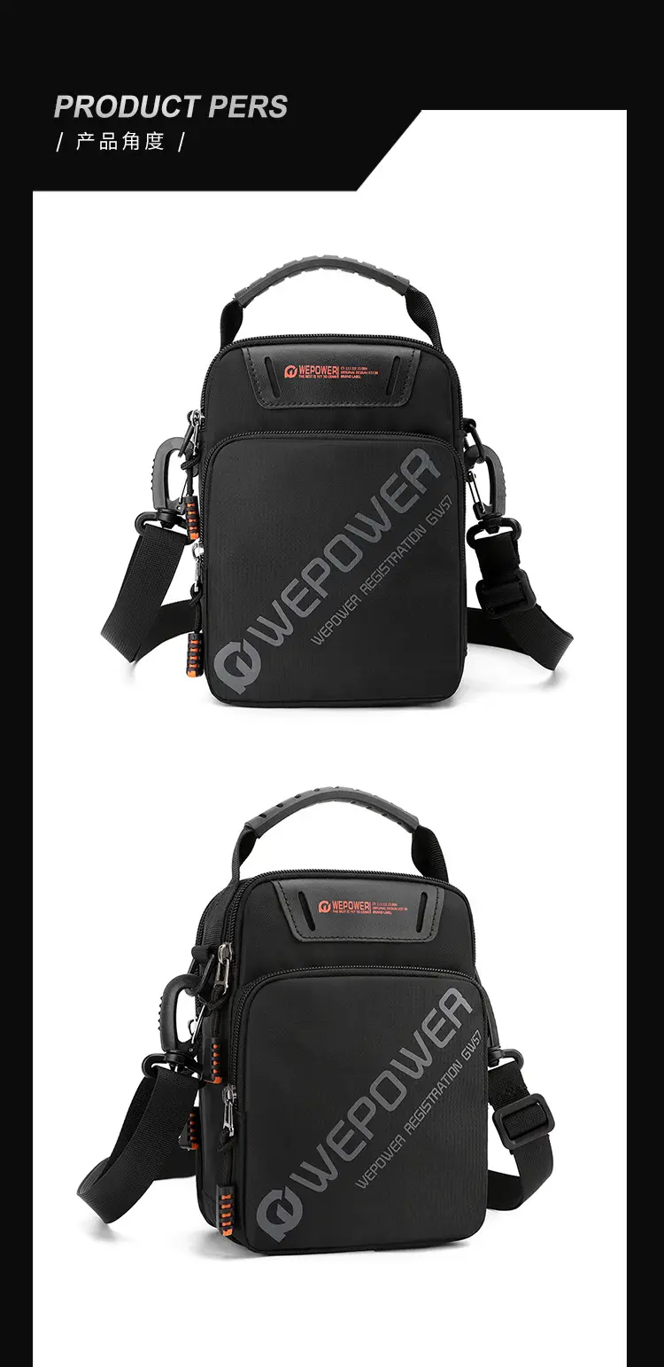 WEPOWER New Crossbody Bag Large Capacity Black — feature 21