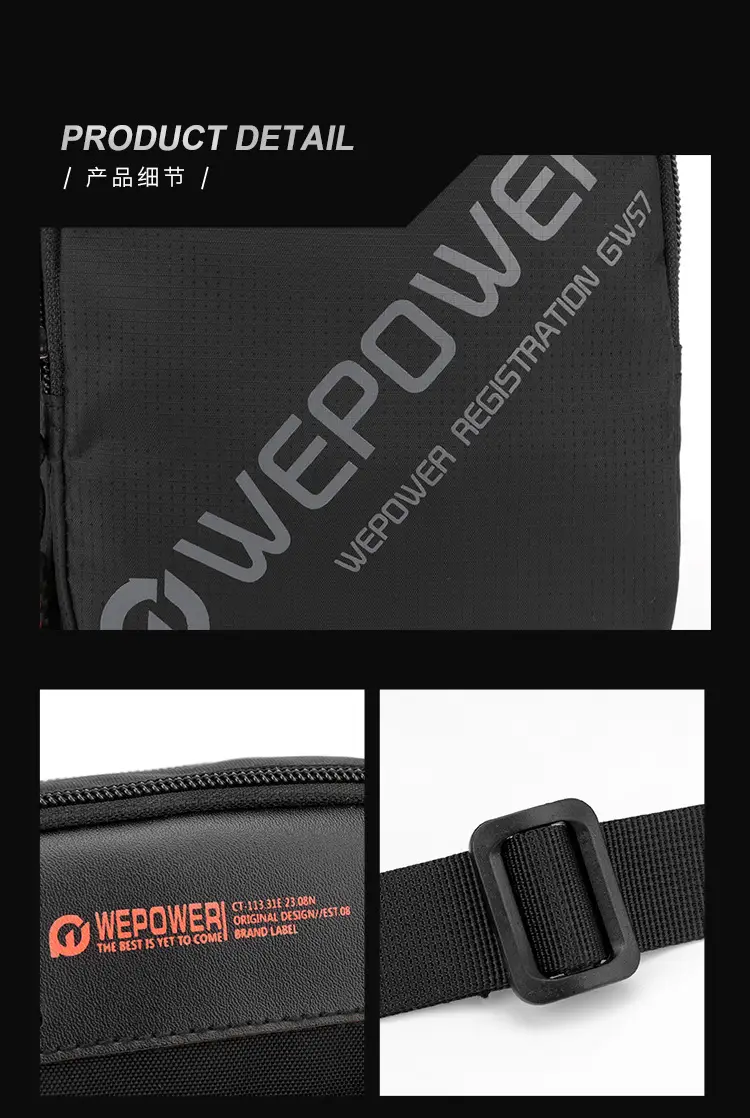 WEPOWER New Crossbody Bag Large Capacity Black — feature 24