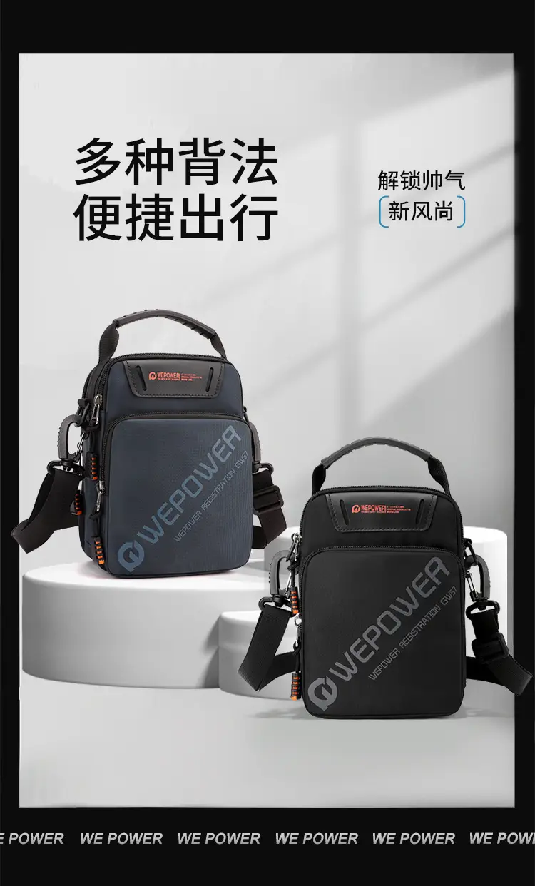 WEPOWER New Crossbody Bag Large Capacity Black — feature 9