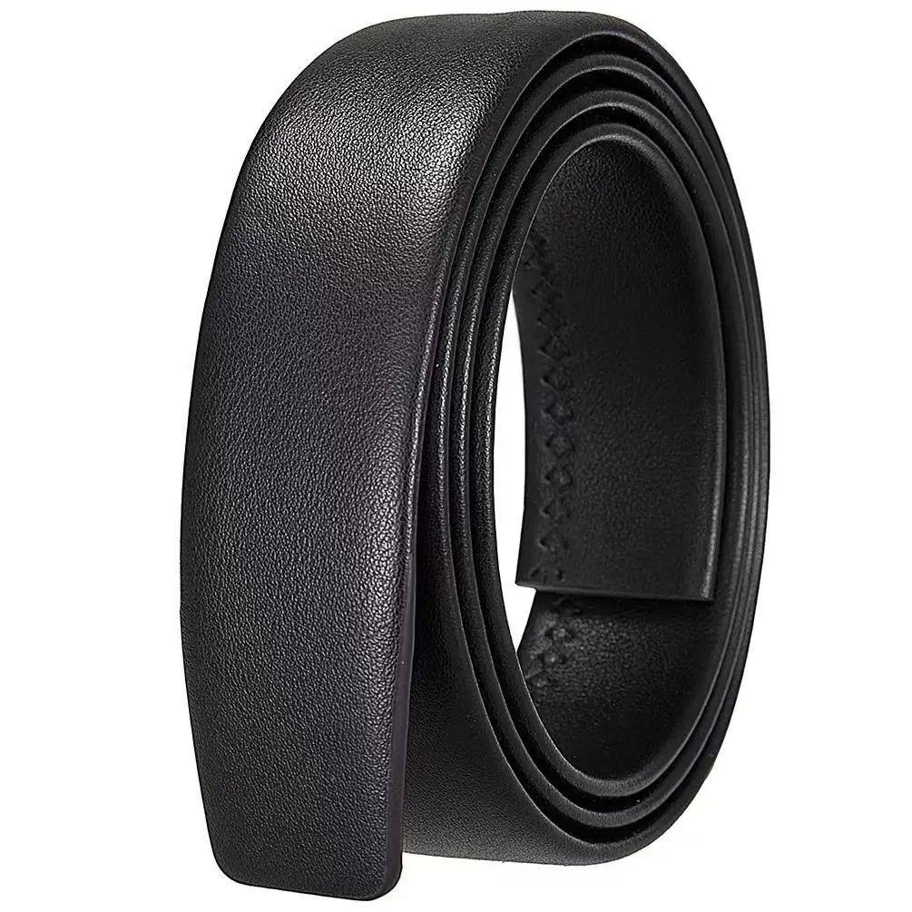 Men's Brown Croc Embossed Belt 3.5cm Automatic Buckle — feature 5