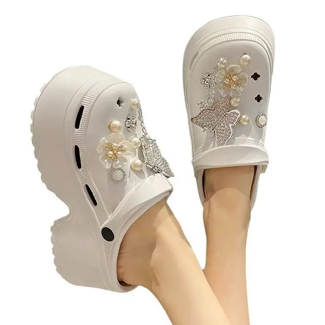 Black Pearl Butterfly Eva Clogs Women's Two-Wear - Image 8