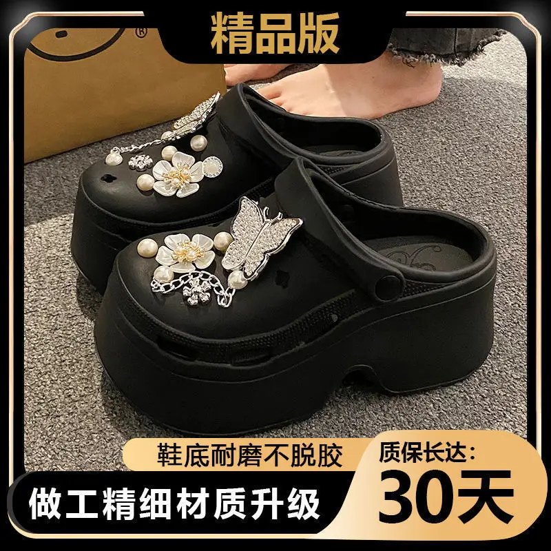 Black Pearl Butterfly Eva Clogs Women's Two-Wear - Image 3