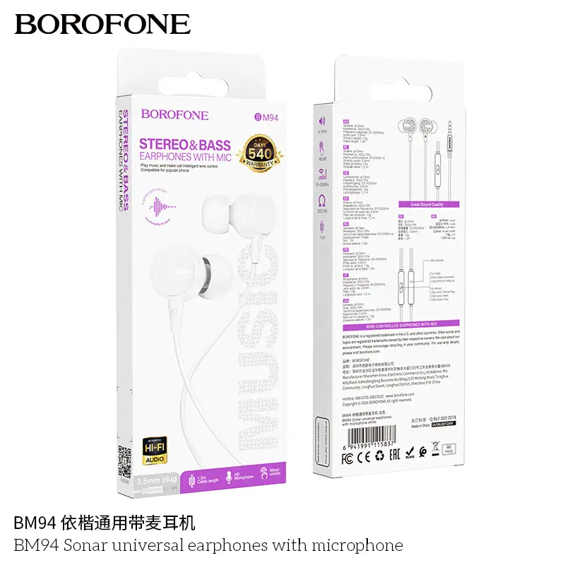 BOROFONE BM94 Wired Headset with 3.5mm Jack & Type-C Jack - Image 2