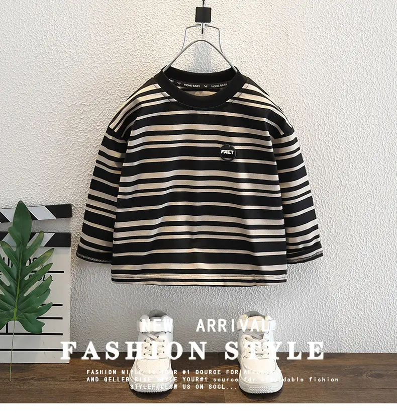 Boys Fake Two-Piece Sweatshirt 2025 Spring — feature 1