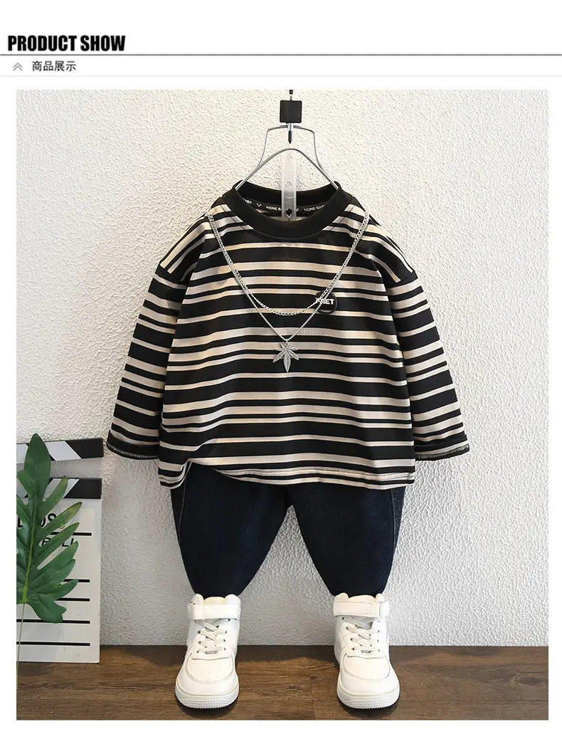 Boys Fake Two-Piece Sweatshirt 2025 Spring — feature 4