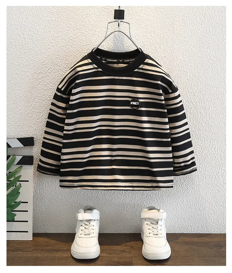 Boys Fake Two-Piece Sweatshirt 2025 Spring — feature 7