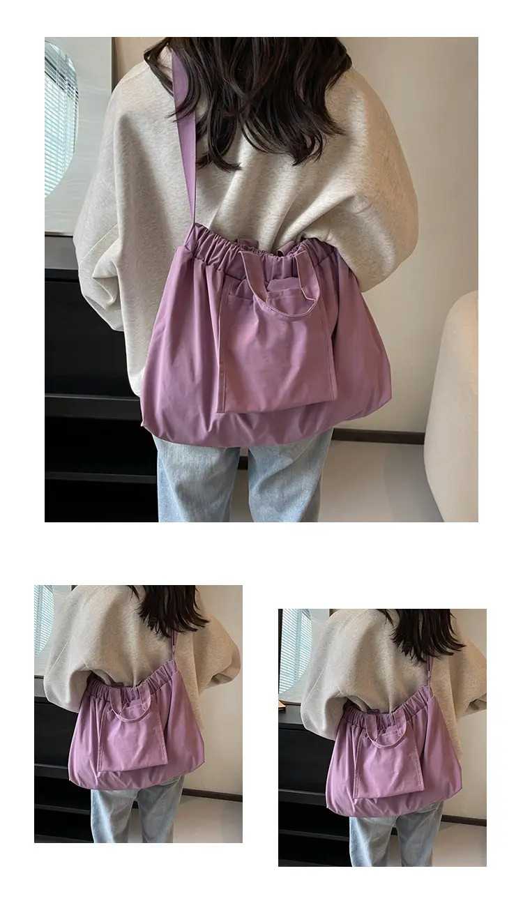 Waterproof Nylon Shoulder Bag Women Large Capacity — feature 11