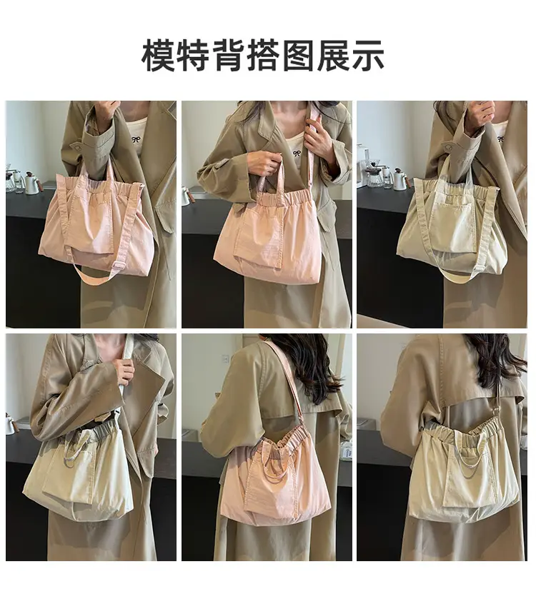 Waterproof Nylon Shoulder Bag Women Large Capacity — feature 9