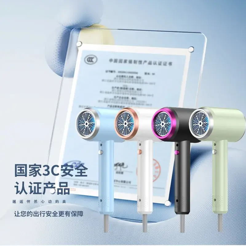 Green Hair Dryer with Negative Ion Technology
