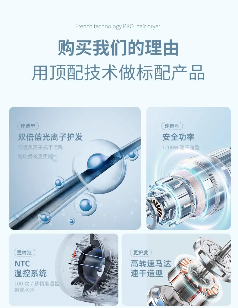 Green Hair Dryer with Negative Ion Technology — feature 6