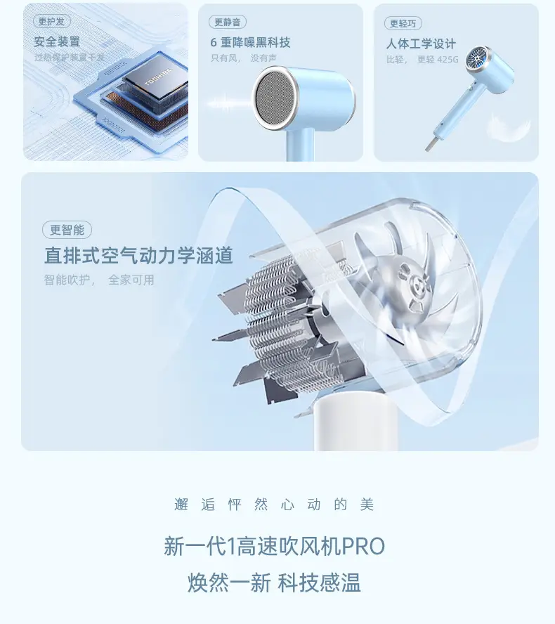 Green Hair Dryer with Negative Ion Technology — feature 7