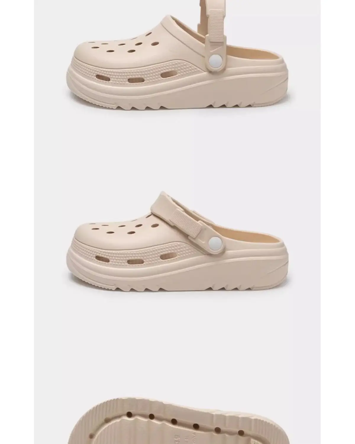 High-heeled EVA Couple's Cave Shoes Men's 2024 Thick Bottom Non-slip Non-smelly Beach Baotou Slippers for Women — feature 33