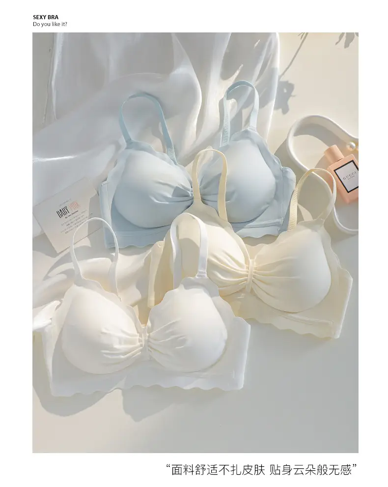 Traceless Underwear Women Small Chest Gathering Anti-Sagging Bra Set — feature 11