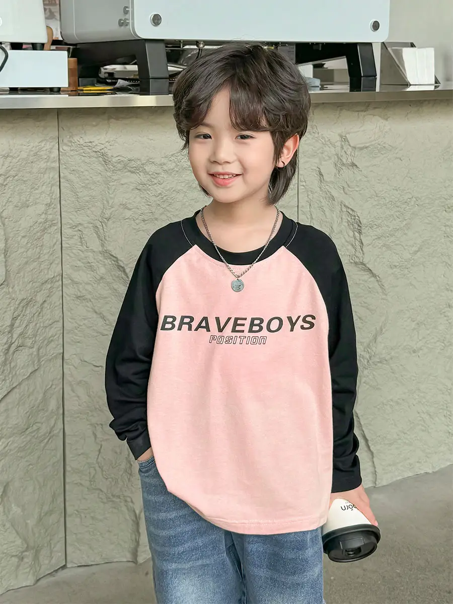 Boys Pure Cotton Long Sleeve T-Shirt Blue White 2026 - Image 7
