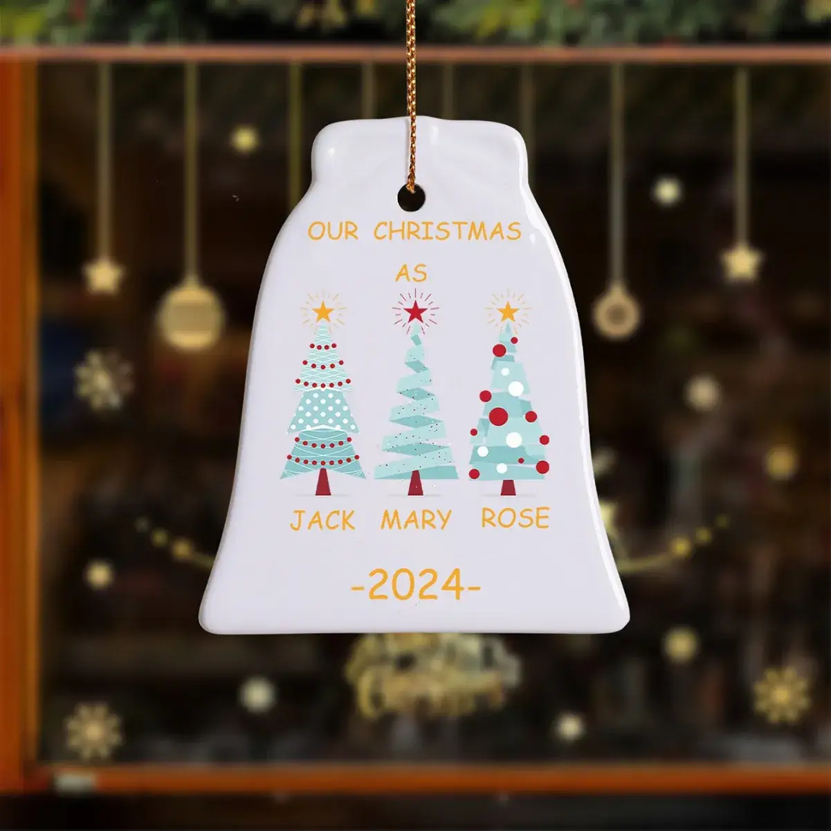 Custom Ceramic Christmas Tree Tag Pendants 2024 - Image 2