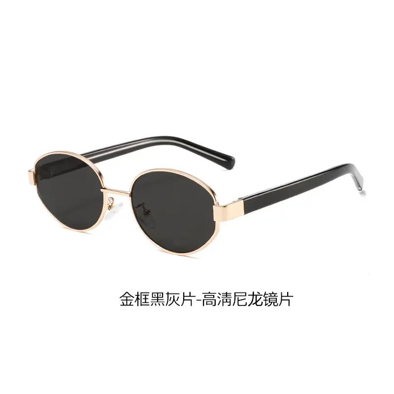 Women's Acetate Sunglasses Oval Gold Wire UV Protection - Image 2