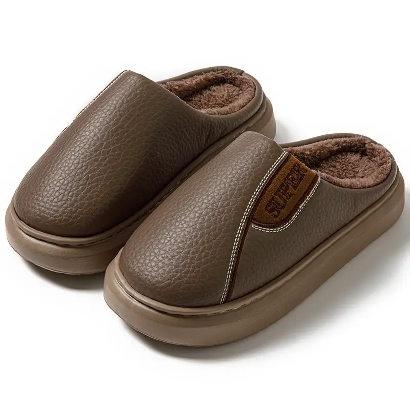 Winter Cotton Slippers for Men, Extra Large Size, 2026 New Model, Home Use, Indoor Non-Slip, Warm Cotton Shoes with Thick Fleece Lining
