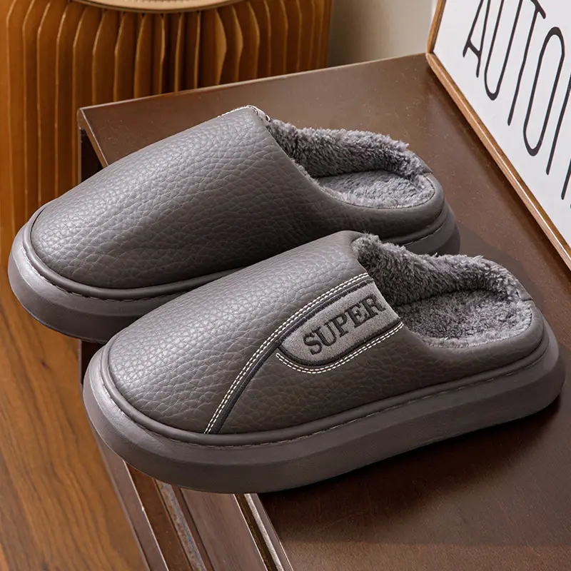 Winter Cotton Slippers for Men, Extra Large Size, 2026 New Model, Home Use, Indoor Non-Slip, Warm Cotton Shoes with Thick Fleece Lining — feature 12