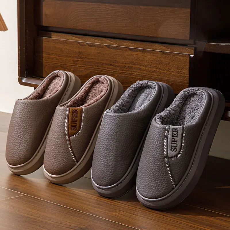 Winter Cotton Slippers for Men, Extra Large Size, 2026 New Model, Home Use, Indoor Non-Slip, Warm Cotton Shoes with Thick Fleece Lining — feature 17