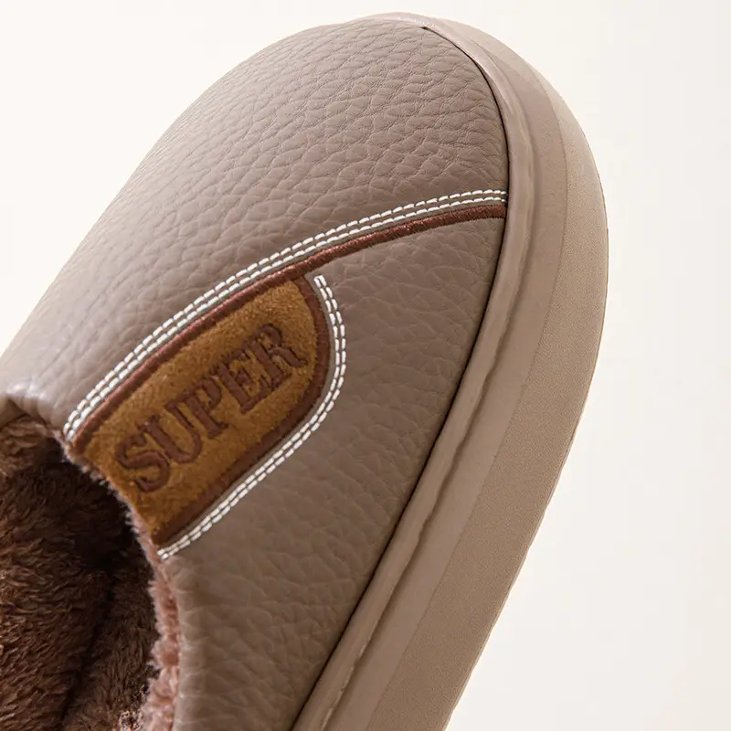 Winter Cotton Slippers for Men, Extra Large Size, 2026 New Model, Home Use, Indoor Non-Slip, Warm Cotton Shoes with Thick Fleece Lining — feature 5