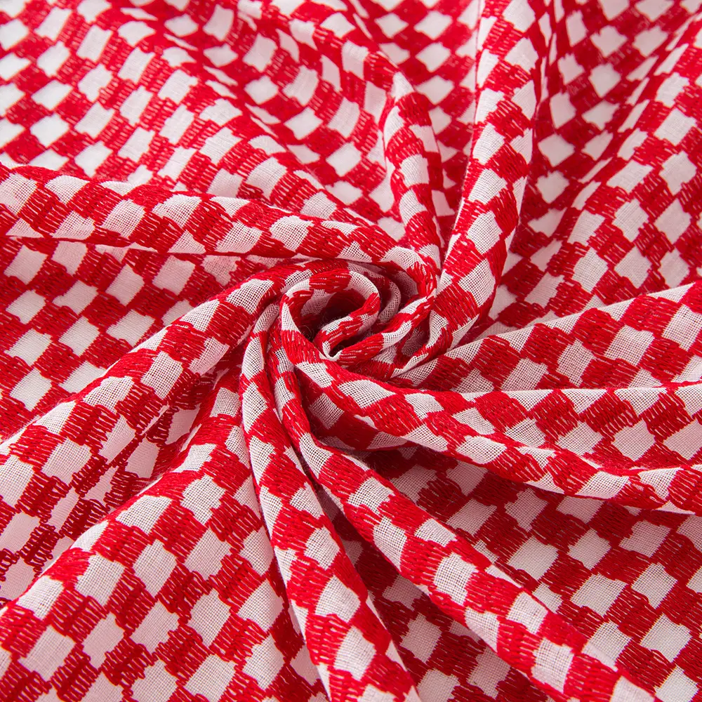 New Jacquard Turban Scarf White Black Geometric Pattern — feature 6
