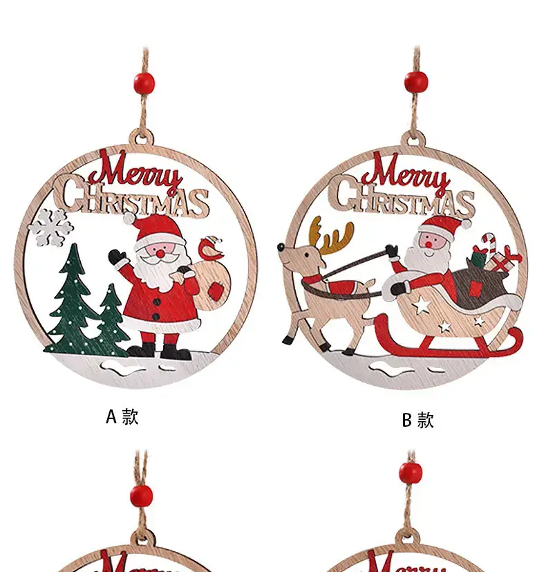 Hollow Wooden Christmas Pendant Decoration for Men — feature 4