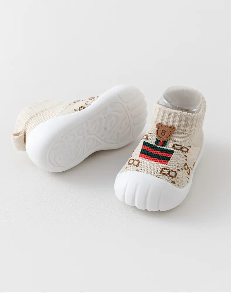 Baby Sneakers Black Embroidered 1-3Yr Soft Indoor Socks — feature 11