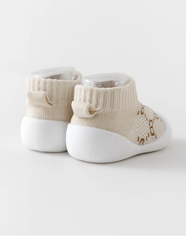 Baby Sneakers Black Embroidered 1-3Yr Soft Indoor Socks — feature 12