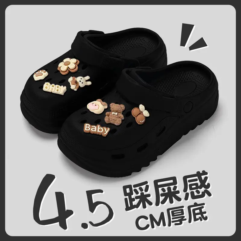 Thick-Soled Clogs for Women, Summer 2026 New Style, Non-Slip Beach Shoes, Soft and Comfortable Closed-Toe Half Slippers for Women - Image 5