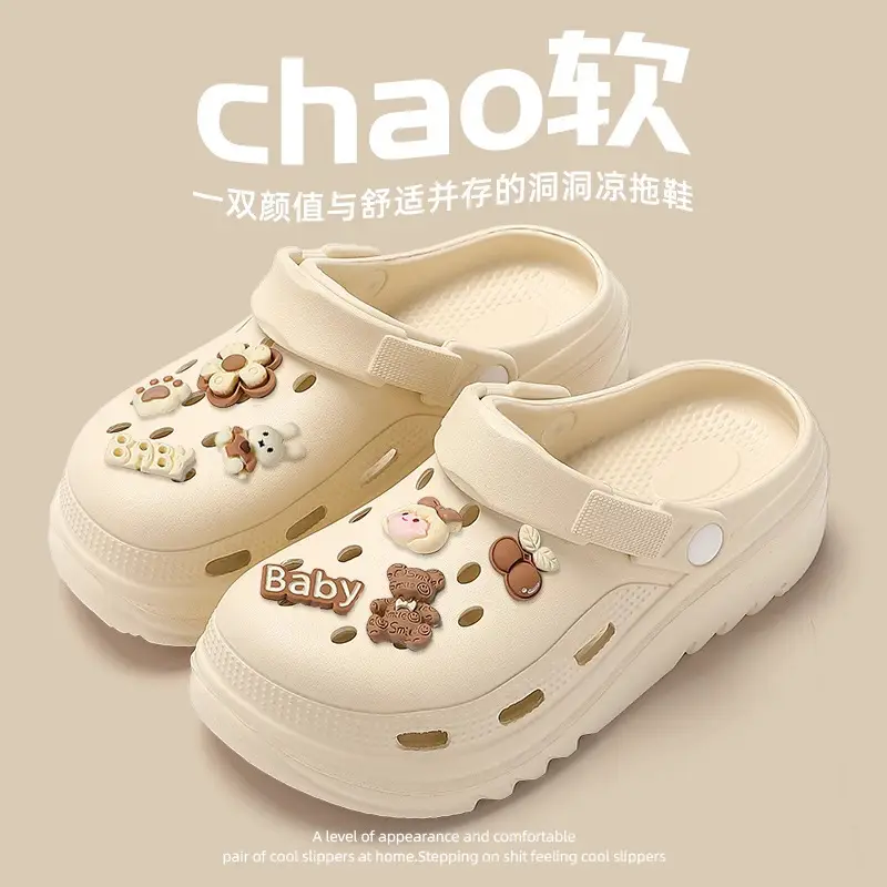 Thick-Soled Clogs for Women, Summer 2026 New Style, Non-Slip Beach Shoes, Soft and Comfortable Closed-Toe Half Slippers for Women - Image 7