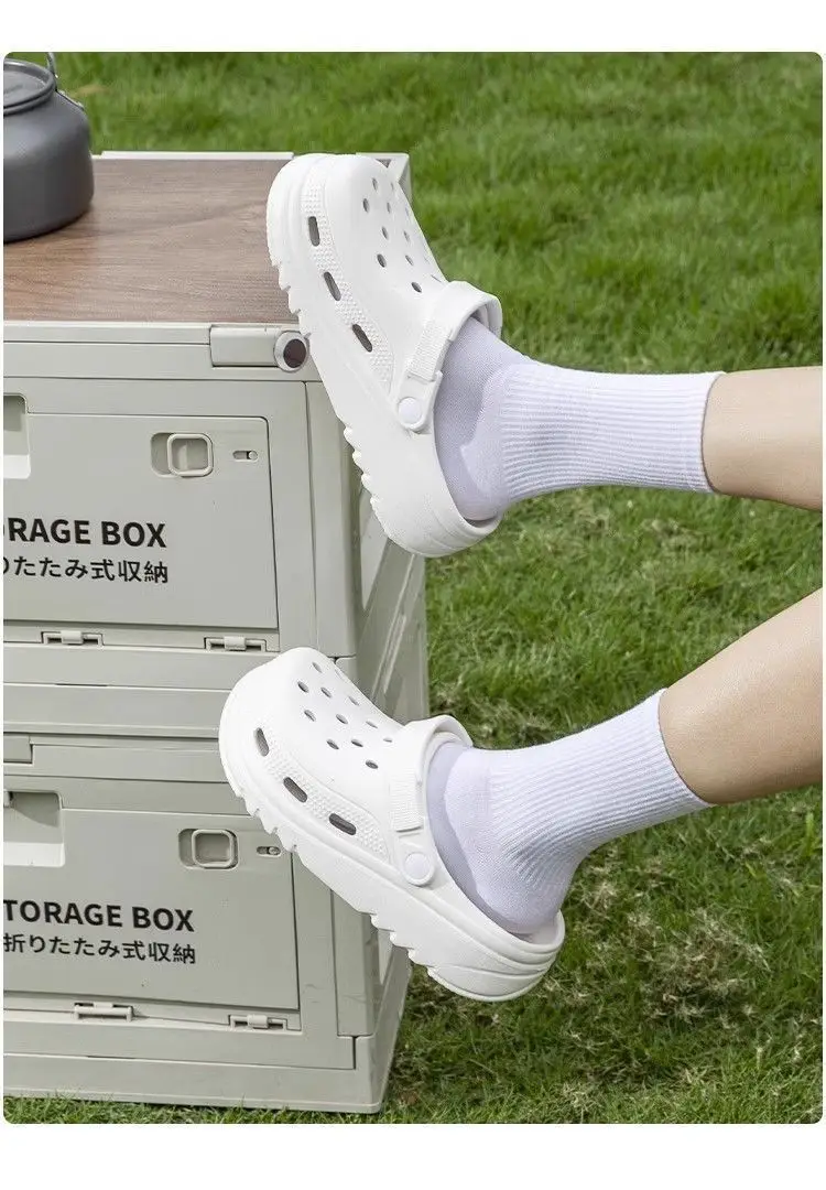 Internet Celebrity Two-Wear Eva Fashion Summer Thick-Soled Women's Clogs Non-Slip Non-Stinky Beach Casual Toe-Toe Slippers for Men — feature 23