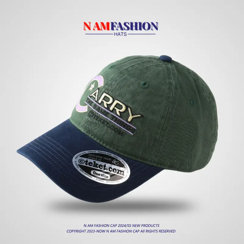 Retro Color Matching Baseball Cap Women Men Korean Style - Image 5