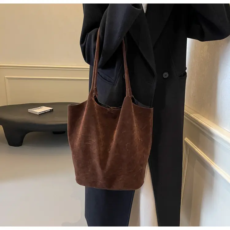 2026 Vintage Suede Shoulder Bag Large Capacity Women — feature 11