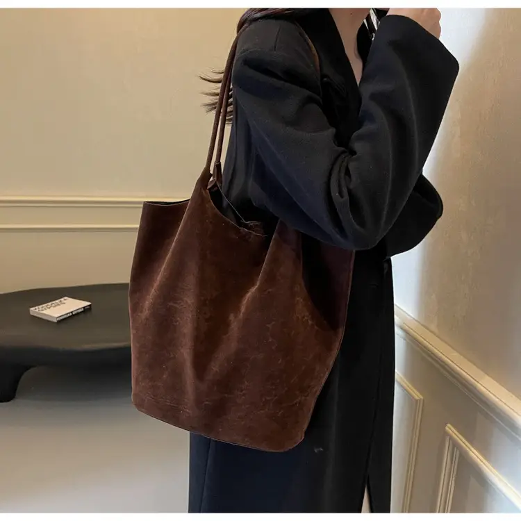 2026 Vintage Suede Shoulder Bag Large Capacity Women — feature 12