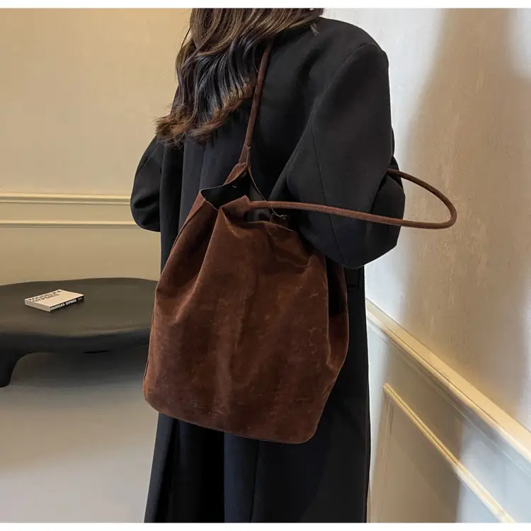 2026 Vintage Suede Shoulder Bag Large Capacity Women — feature 13