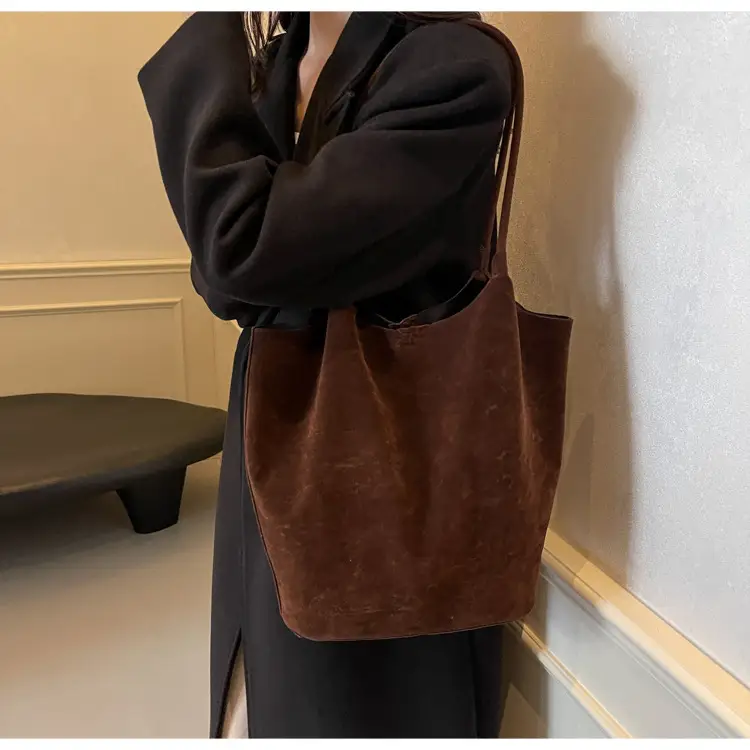 2026 Vintage Suede Shoulder Bag Large Capacity Women — feature 14