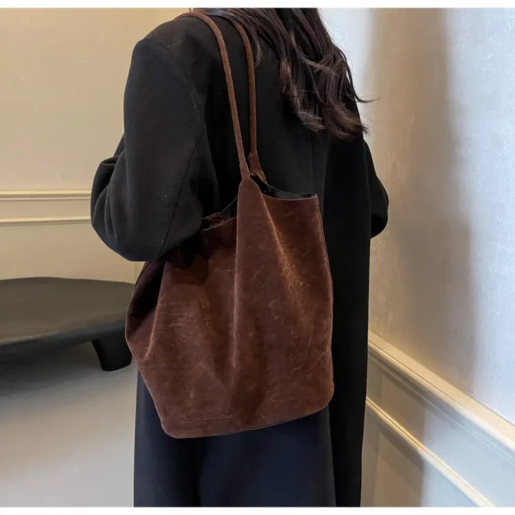 2026 Vintage Suede Shoulder Bag Large Capacity Women — feature 15