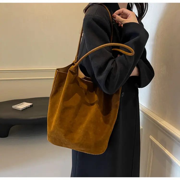 2026 Vintage Suede Shoulder Bag Large Capacity Women — feature 19